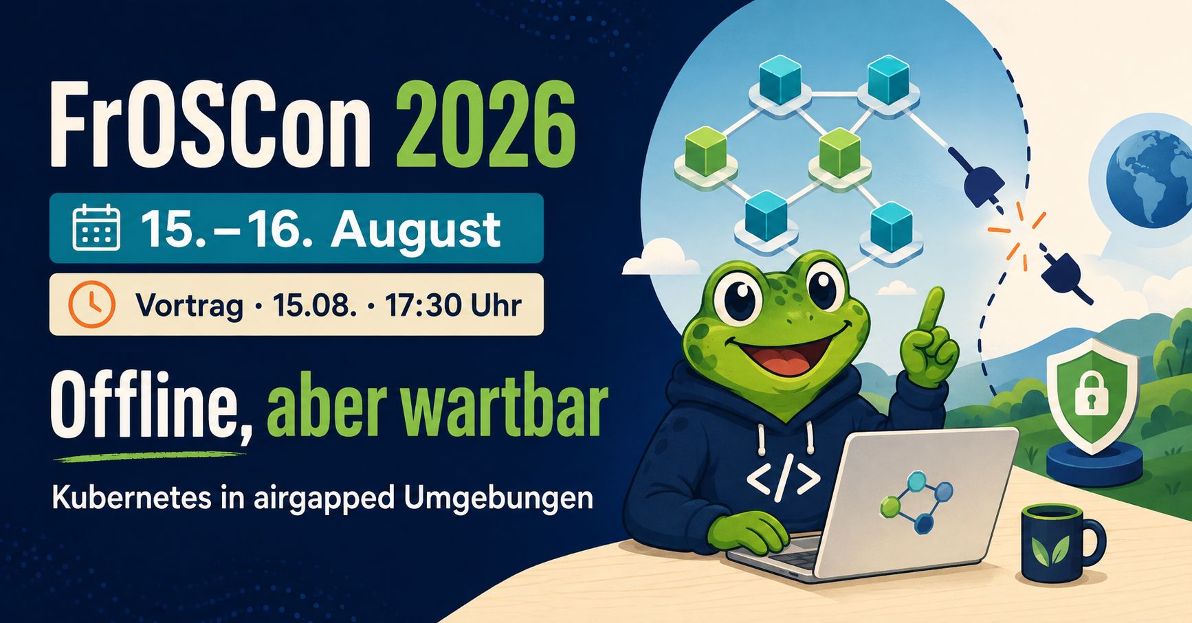 Header Bild für den Vortrag Airgapped Kubernetes auf der Froscon 2026