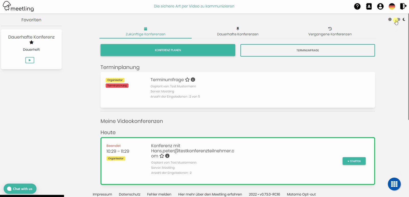 Wie aktiviere ich den Darkmode?