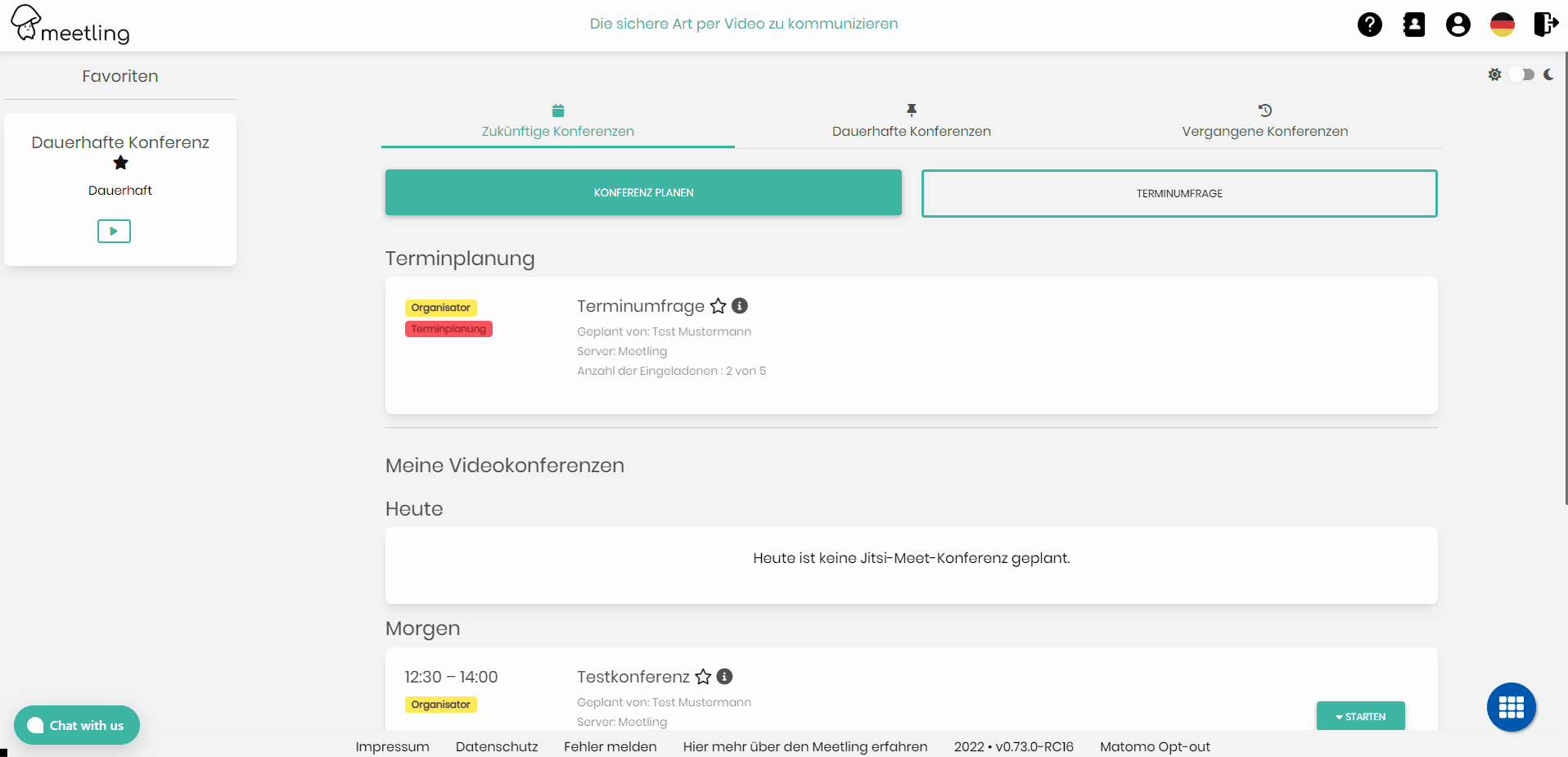 Wie erstellt man direkt eine Videokonferenz mit einem meiner Kontakte?