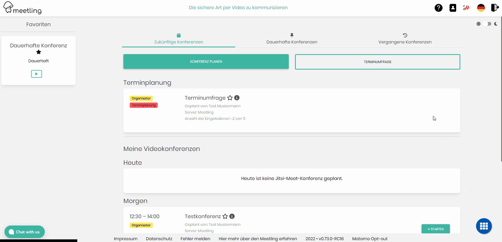 Wie kann man vergangene Videokonferenzen einsehen?