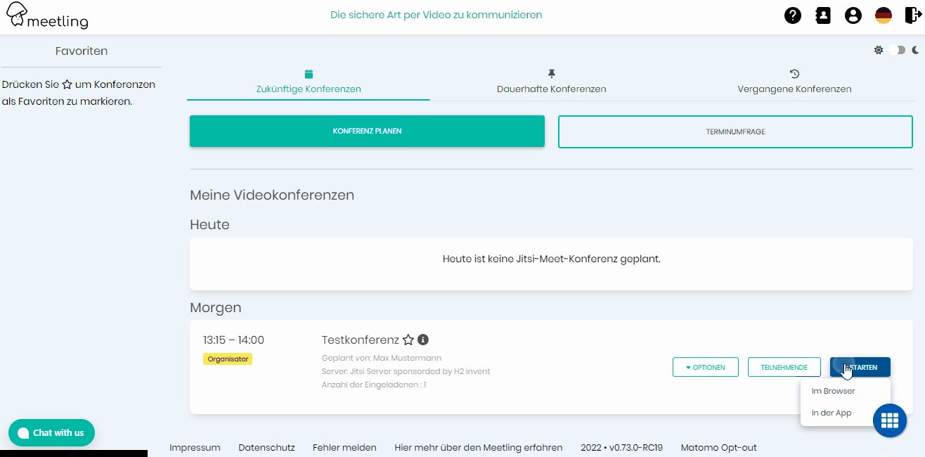 Wie startet man eine Videokonferenz?